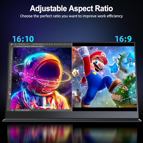 Monitor Portatile 2K 120Hz Display Mobile 16 Pollici con 2560 * 1600 1200:1 Contrasto 400 Nits Schermo IPS Mini HDMI USB C per PC Laptop Xbo Switch PS4/5, Compatibile VESA - Monitor - Immagine 4