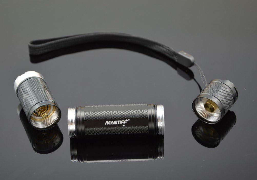 Mastiff B2 Powerful 3watt LED 200 Lumens 1-Mode On-Off Warm White Lamp Mini Flashlight Torch