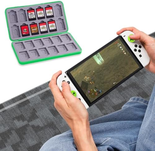 Thumb Grips Caps for Nintendo Switch 1/ OLED/Lite, 4 Pcs Silicone Thumb Grip Caps for Nintendo Switch Joystick Cover Cute Accessories Joy con Thumb Grips - Green - 5