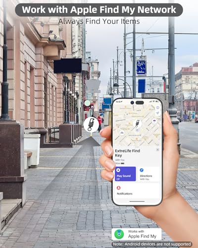 Image of ExtreLife Keychain, Works with Apple Find My, Bottle Opener, Carabiner Car Key Chains with Gps Tracker