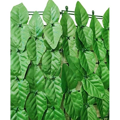 Image of Artificial Grass Fence Trellis with Leaves for Garden, Balcony (1 Piece) I Expandable Plant Fence Privacy I UV Protected I Garden Decoration Item (Green, expands to 3 Meter x 1 Meter)