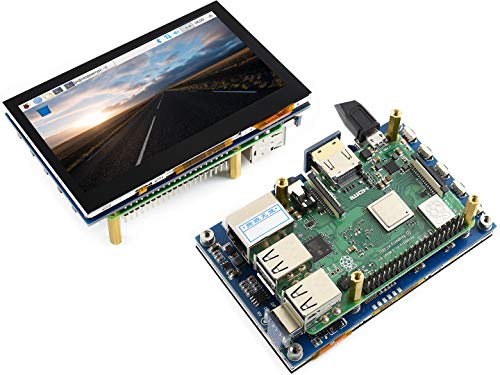 Image of waveshare 4.3inch HDMI LCD 800x480 IPS Capacitive Touch Screen HDMI Interface Support All Version Raspberry Pi 4B /3B+ /3B /2B /Zero /Zero W /Zero WH,Jetson Nano BB Black Banana Pi Windows 10 /8.1 /8 /7