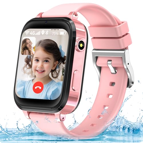 4G Kids Smart Watch for Girls Boys, Smart Watch for Kids, GPS Tracker for Kids, Kids Watch with GPS/Video Call/SOS/Camera, Girls Watch/Boys Watch, Birthday/Christmas/Promotion Gifts for Boys and Girls