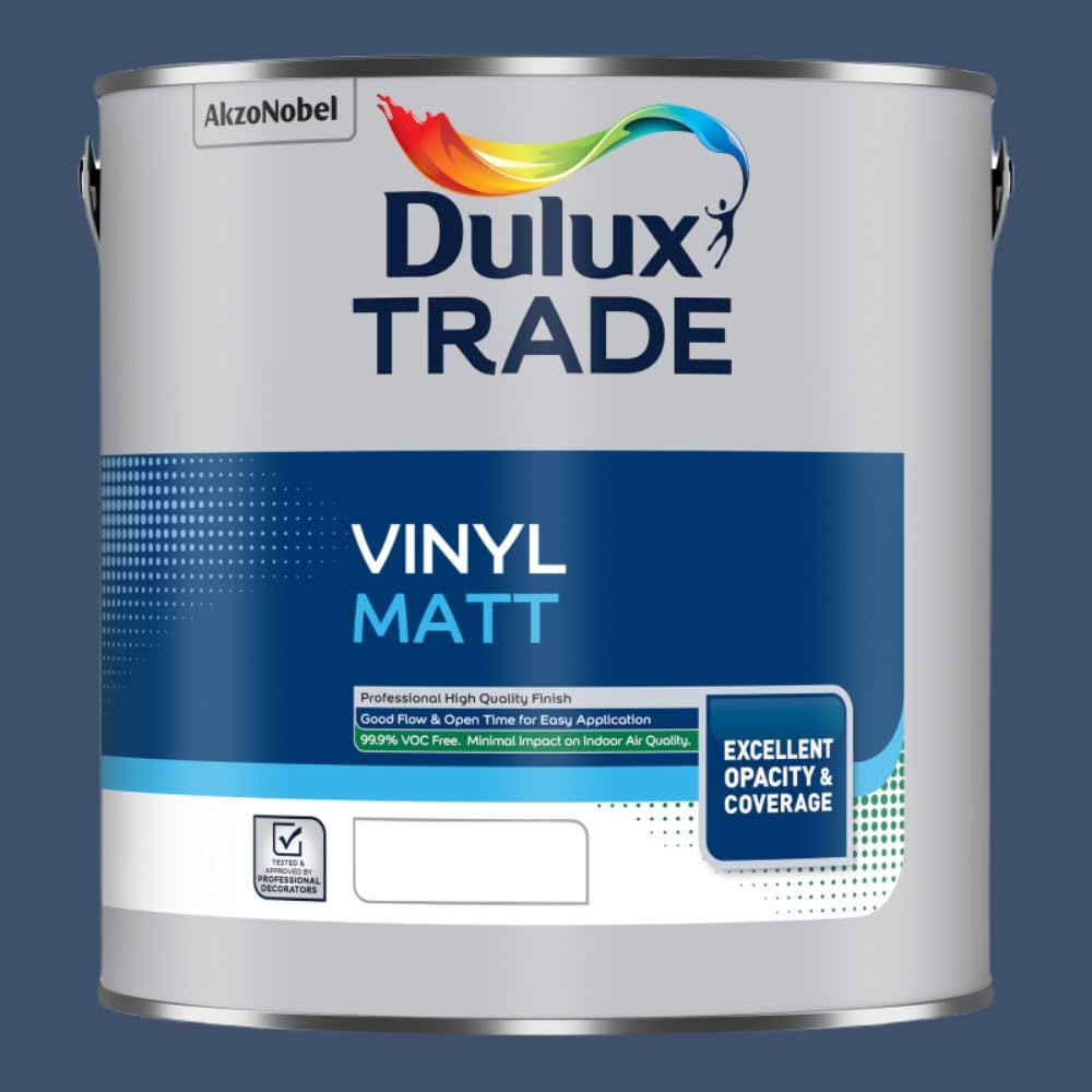 Paint Stop Mixed Colour Dulux Trade Vinyl Matt Sapphire Salute 2.5L