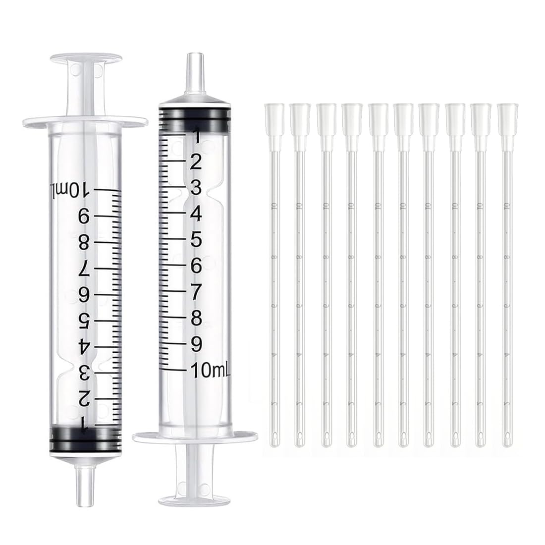 10 Pezzi Tubo Flessibile Alimentazione Uccelli Giovani, Strumento Imbecco Manuale per Pappagalli e Colombi, Accessorio Somministrazione Cibo Facile da Pulire, Siringa 10 ml