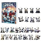 Weihnachts-Countdown-Kalender, 26 x 18 cm, 2D-Acryl-Panda-Ornament, Weihnachtsadvents-2025, niedlicher Anhänger, Partygeschenke für Kinder, Erwachsene, Sammler, Urlaub, Wand, Baum, Hof, Tür, Auto