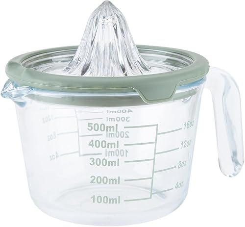 Miniatura 2 de Cartman Exprimidor de naranja y limón cítrico, Exprimidor manual verde, Escariador de cítricos de vidrio, Exprimidor manual de limón y lima,