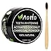 Aotto Activated Charcoal Natural Teeth Whitener Teeth Whitening Charcoal Powder Proven No Hurt on Enamel with Bamboo Brush
