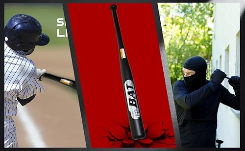 Taco de beisebol de 28 polegadas em liga de aço Taco de metal preto