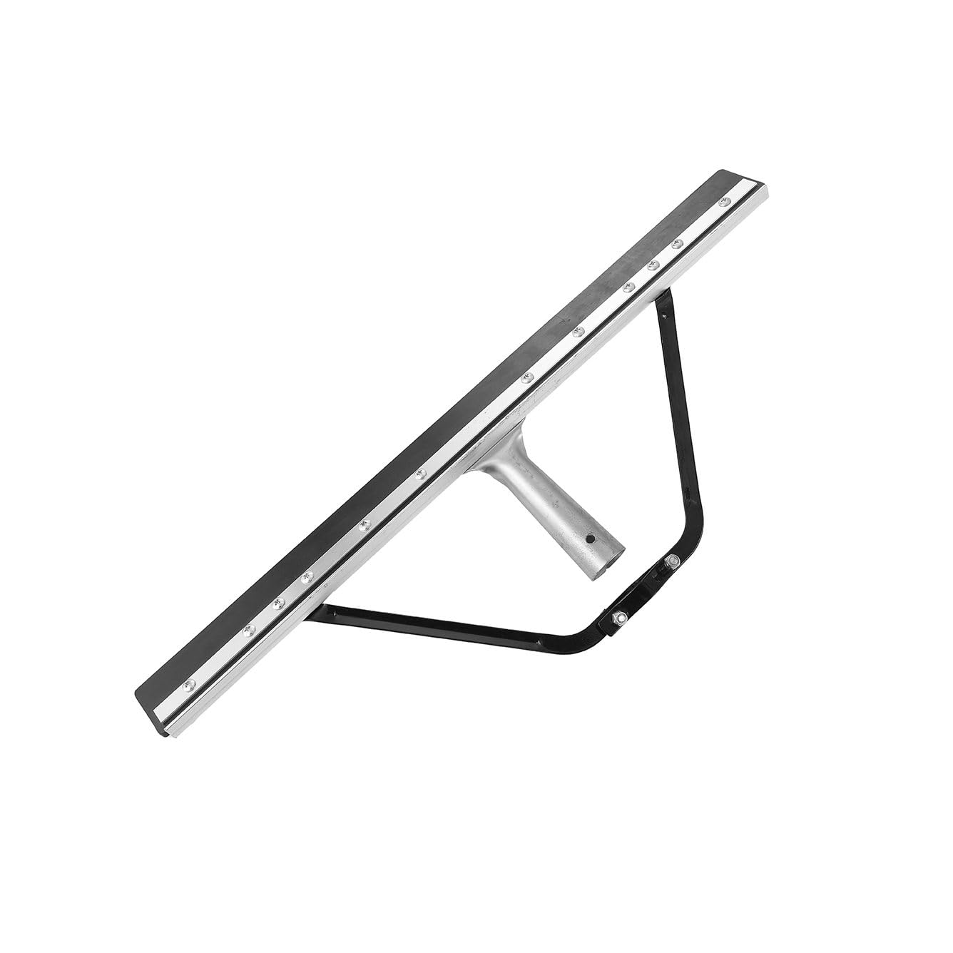 Heavy-Duty Reinforced Floor Squeegee, 24-Inch Commercial Rubber Blade with Support Brace for Garage, Warehouse, Concrete, Wet/Dry Floor Cleaning and Water Removal
