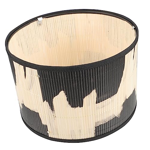 Image of Bamboo Drum Lamp Shade Decorative Printed Lamp for Pendant Light for Restaurant Lighting and Home Decor Stylish Accent