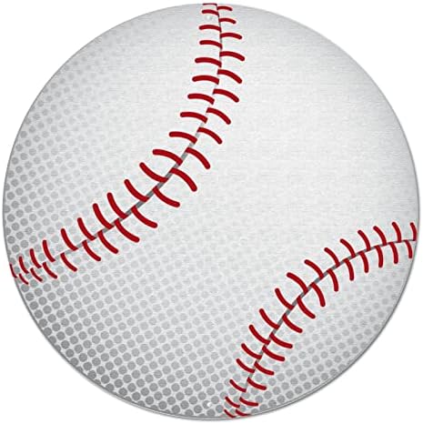 Round Metal Tin Sign Sports Baseball Circle Wreath Sign Vintage Door Door Sign Decorative Christmas Metal Art Prints for Indoor Garden Workshop Christmas Xmas Decor 12 Inch