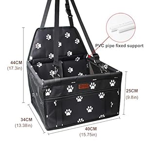BYGD Dog Car Seat, with Upgrade Support Rod, Breathable and Foldable Pet Car Basket with Cushion, Pet Dog Car Portable Seat, Suitable for Small and Medium Pets BYGD Dog Car Seat with Upgrade Support Rod Breathable and Foldable Pet Car Basket with Cushion Pet Dog Car Portable Seat Suitable for Small and Medium Pets