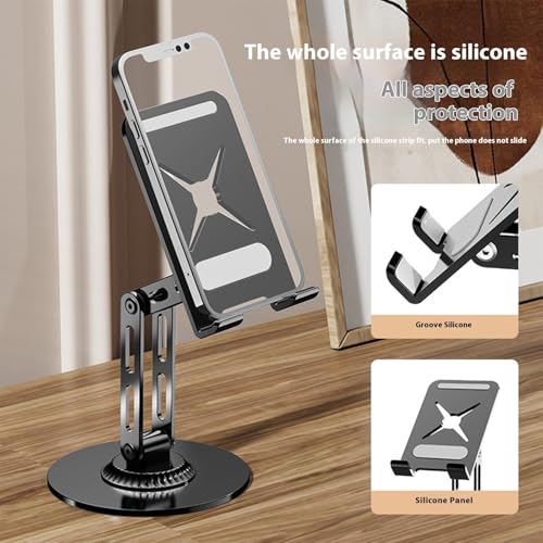 Soporte de metal giratorio para tableta base ajustable escritorio móvil 2