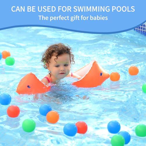 MoonxHome 100pcs Star Ball Pit Balls for Toddlers, BPA Free Crush Proof Plastic Toy Balls for Ball Pit, Children\'s Pool Water Toys, Play Tent, White Blue Green - Thumbnail 6