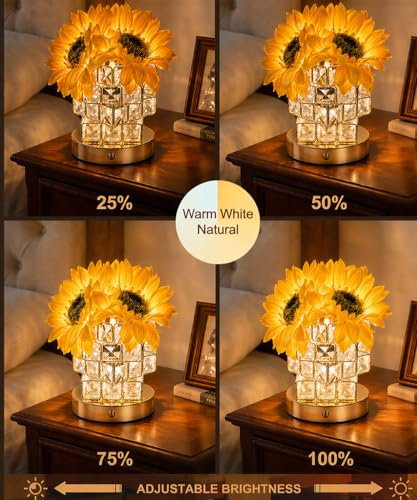 Image of Fussion Rechargeable Sunflower Lamp, Flower Lamp, Birthday Gifts for Women