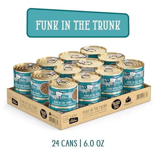 Image of Weruva Cats in The Kitchen, Funk in The Trunk with Chicken in Pumpkin Consomme Cat Food, 6oz Can (Pack of 24)