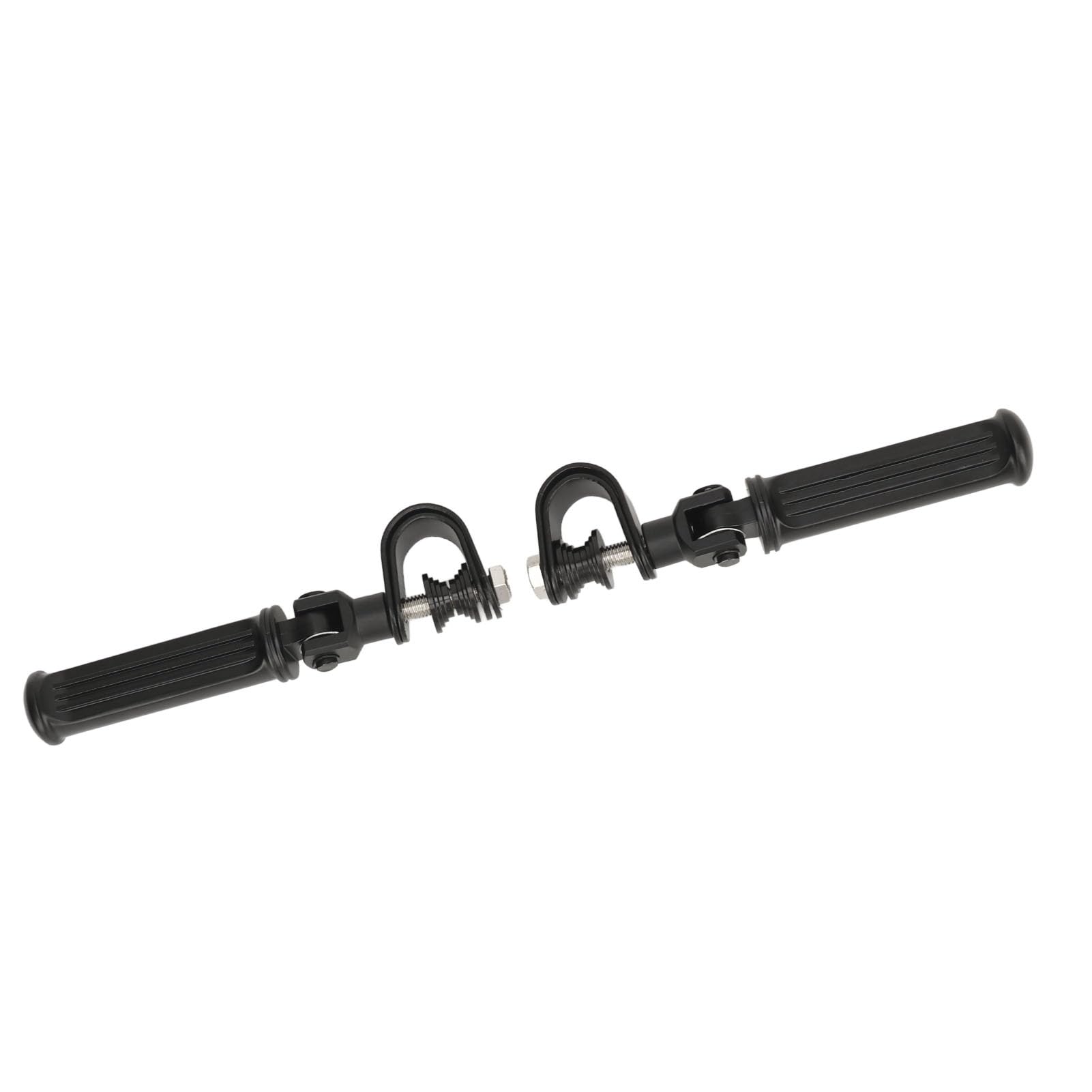 Dilwe Podnóżki Motocyklowe ze Stopu Aluminium Osłona Silnika ze Stopu Aluminium Podnóżek Składany Zacisk od 25 Mm do 32 Mm Łatwa Instalacja dla Rowerzystów Długodystansowych Rowery Uliczne (BLACK)