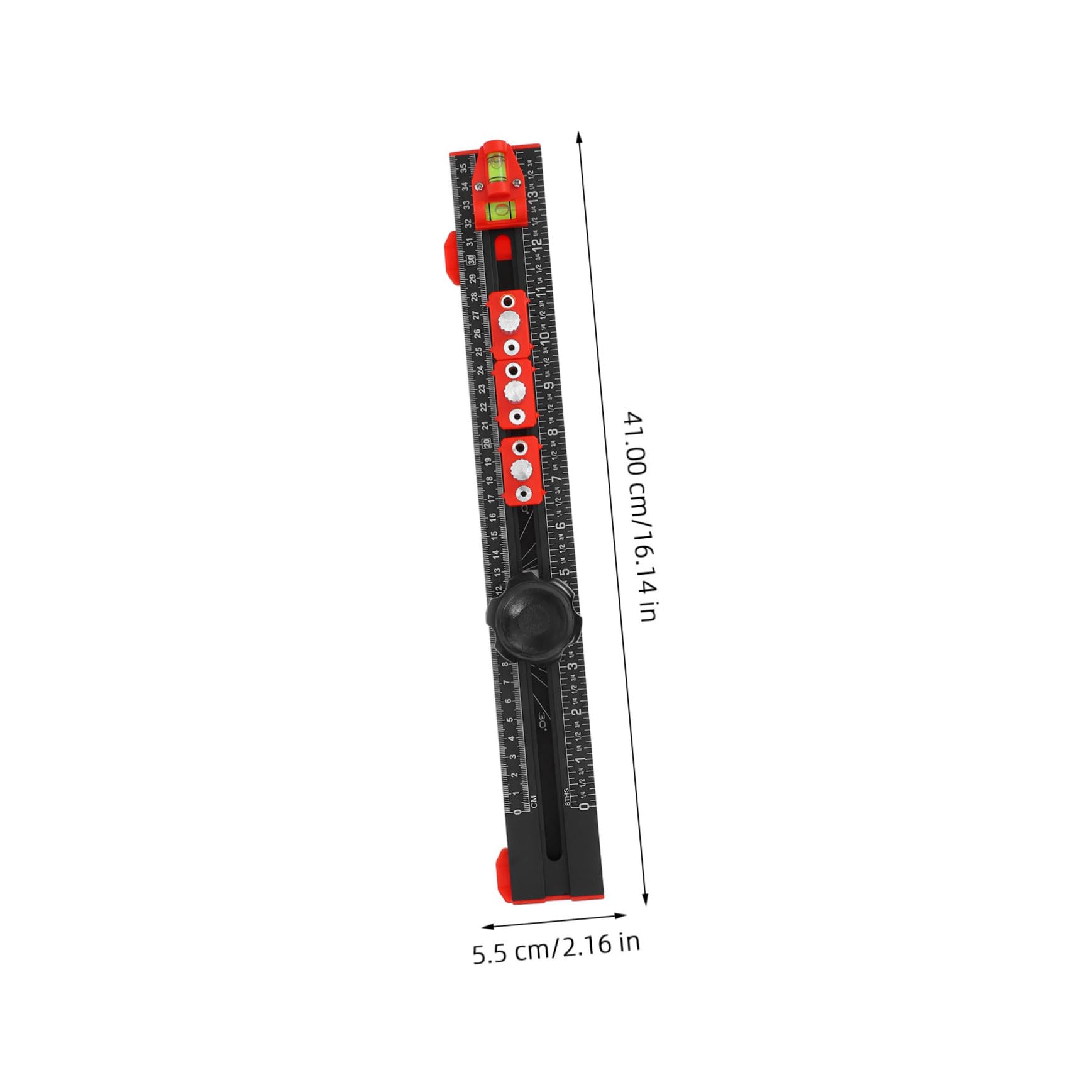 DOITOOL Präzisionslineal Für Holzbearbeitung Winkelmesser Mit Lochpositionierungsfunktion Lineal Aus Aluminiumlegierung Und Abs Für Präzise Messungen Und Bohrungen