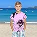 Girls Tie Dye Cute Short Sleeve T-Shirts Casual Boys Summer Tops Loose Crewneck Basic Tees for Kids 3-14 Years