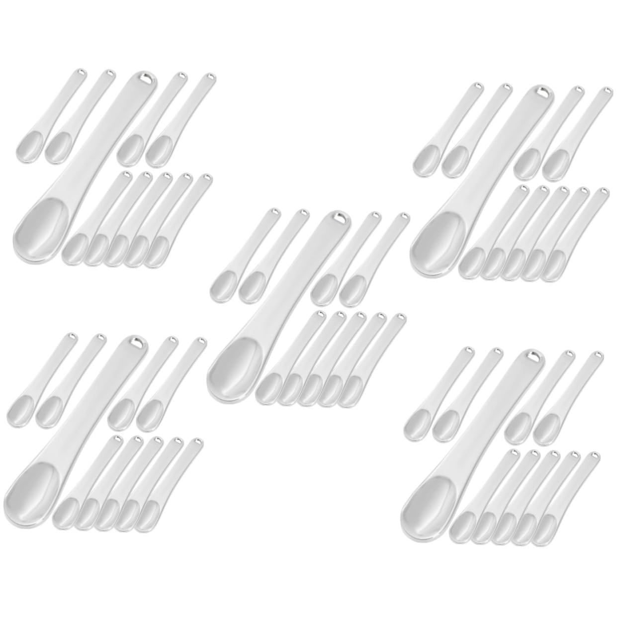Baluue 50piezas Espátulas De Cosméticos Para Aplicar Faciales y Productos De Maquillaje Utensilios De Para y Con Agujero Para Colgar