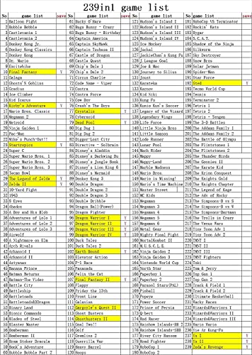 239 In 1 Cartridge Multicart Us Seller Classic For Nes Collection Games #TOP1