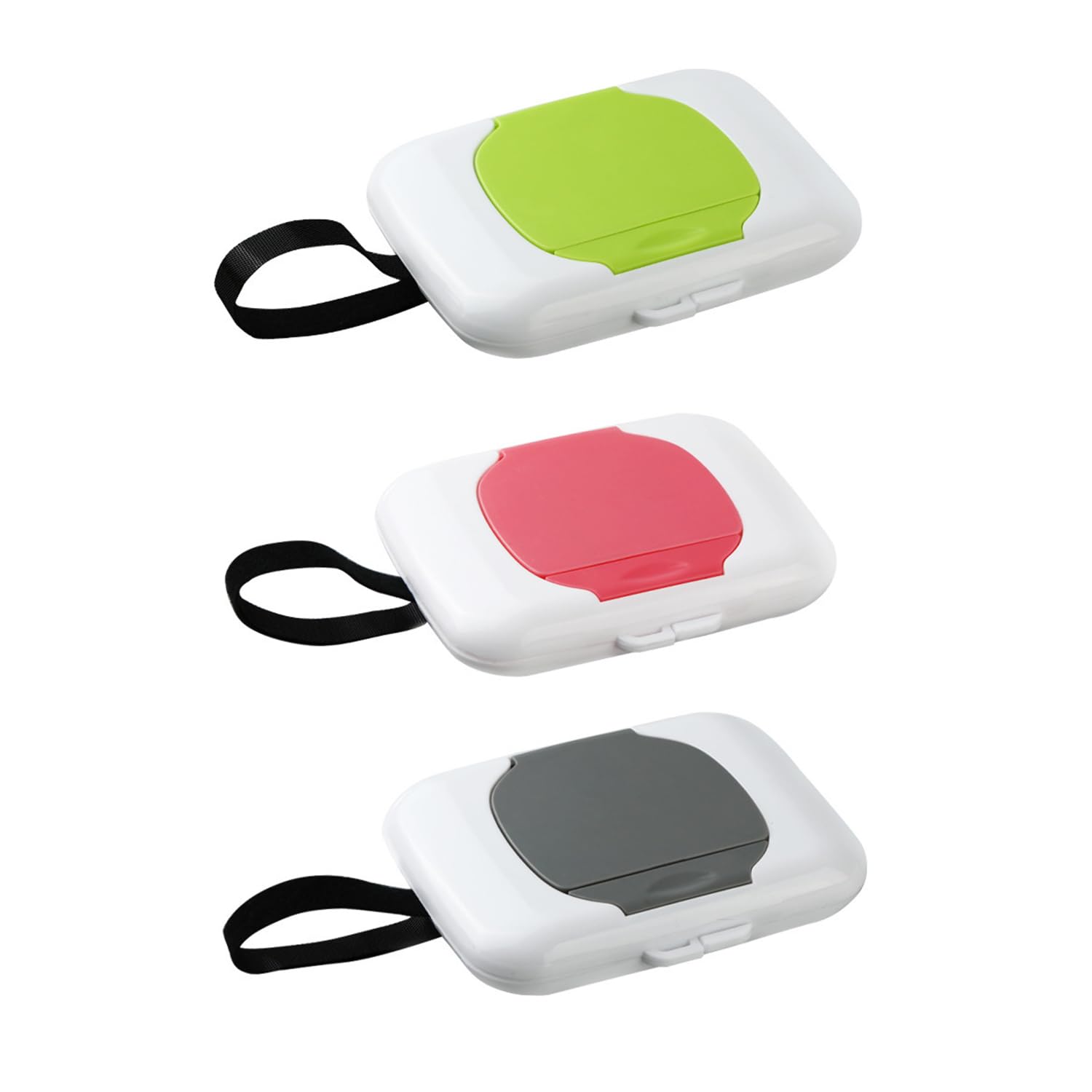 EJUFNS 3 Wet Wipes Storage Boxes, Double Lid Design, Dust-Proof And Dry-Proof Wet Wipes Box, Portable Hanging Wet Wipes Box
