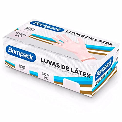 Luva Látex Com Pó Tamanho M Caixa Com 100un Bompack