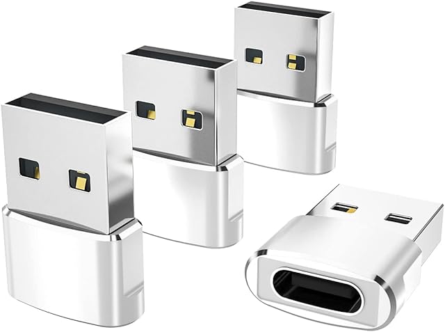 USB to USB C Adapter 4Pack,Type C Female to A Male Cable Converter for Apple Ultra iWatch 7 8 SE,iPhone 14 13 12 11 Pro Max Plus,Airpods,iPad 8th 9th 10th Air 4th 5th Mini 6th Generation