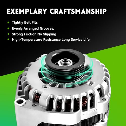 Image of 8301N Alternator 160Amp High Output Compatible with 2007-2014 GMC Yukon, Sierra, Chevy Tahoe, Suburban, Silverado 1500 /2500, Avalanche, Cadillac Escalade, Replace# 15093928,15905871, ADR0369