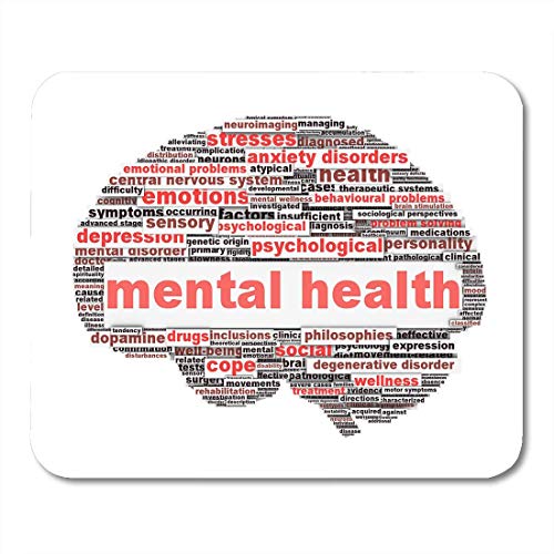 Preisvergleich Produktbild Mauspads PTBS-Psychotherapie Symbol für psychische Gesundheit Konzeptionelles weißes psychologisches Trauma Mauspad für Notizbücher, Desktop-Computer-Matten Büromaterial