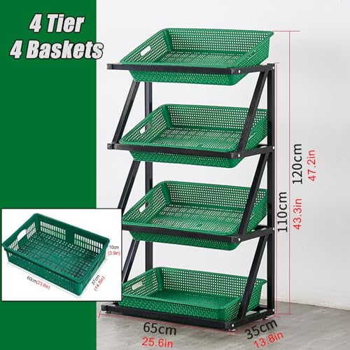 Estantería de supermercado vertical para organizar cebollas y compras múltiples 2