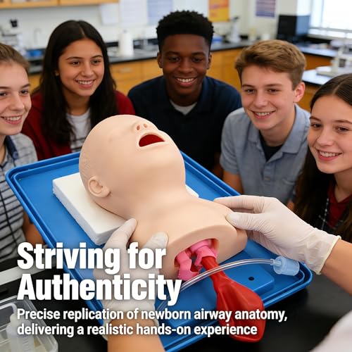 SHZICMY Infant Intubation Trainer, Pediatric Intubation Manikin, Newborn Airway Management Skills Trainer for Intubation Training - Thumbnail 3