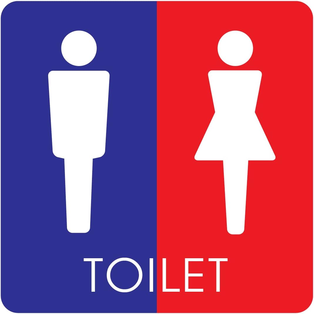 トイレ トイレマーク ピクトサイン ステッカー ブラウン 9x9cm カッティングシート シール Toilet 御手洗 便所 インテリア レストルーム Toilet男女マーク セール価格