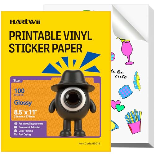 Papier autocollant vinyle imprimable jet d'encre imprimante laser feuille étiquette étanche