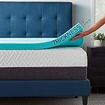 ViscoLogic Cooling Gel-Infused Thick Memory Foam Bed Mattress Topper Pad, Queen