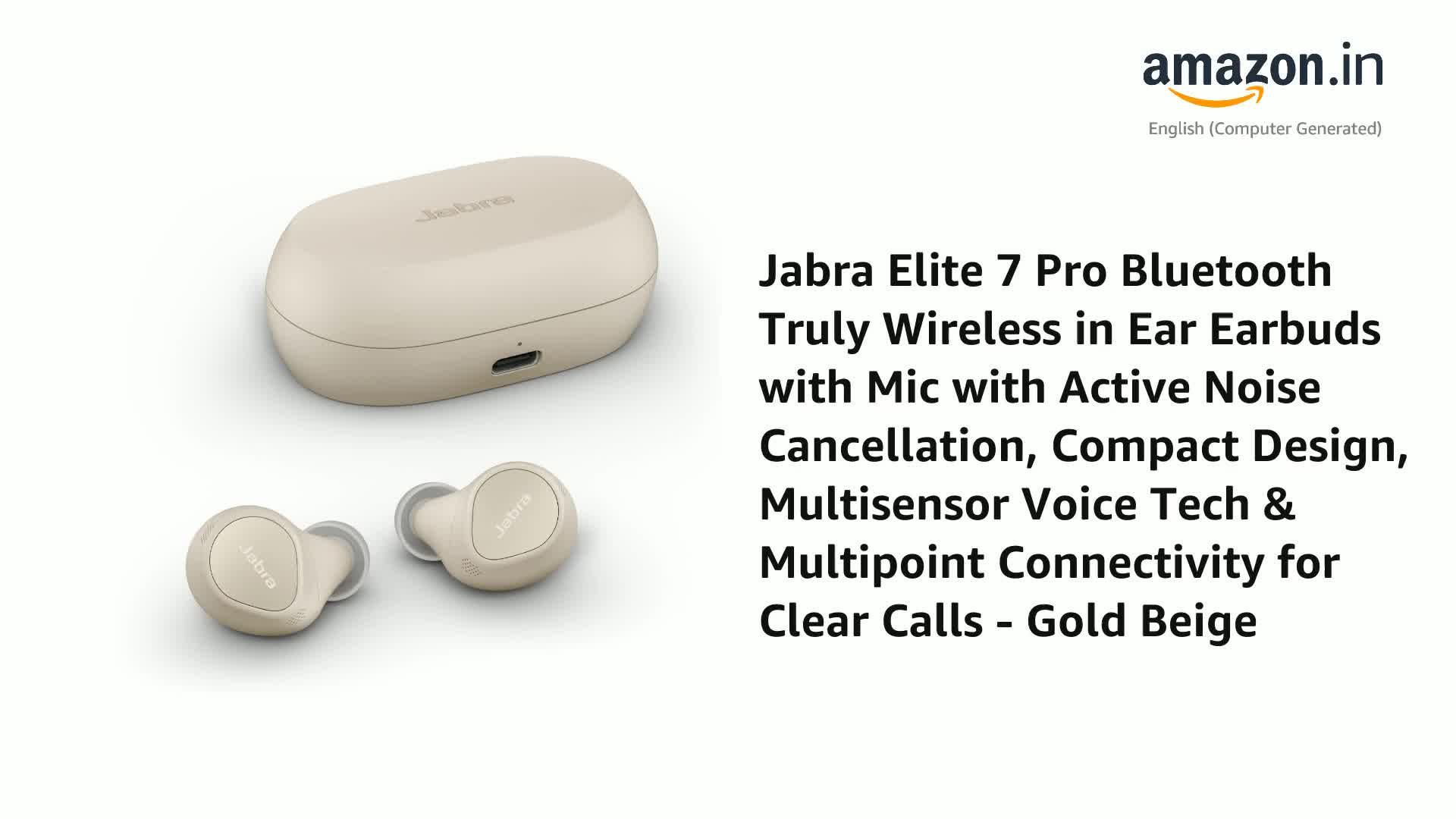 Jabra Elite 7 Pro Bluetooth Truly Wireless In Ear Earbuds With Mic