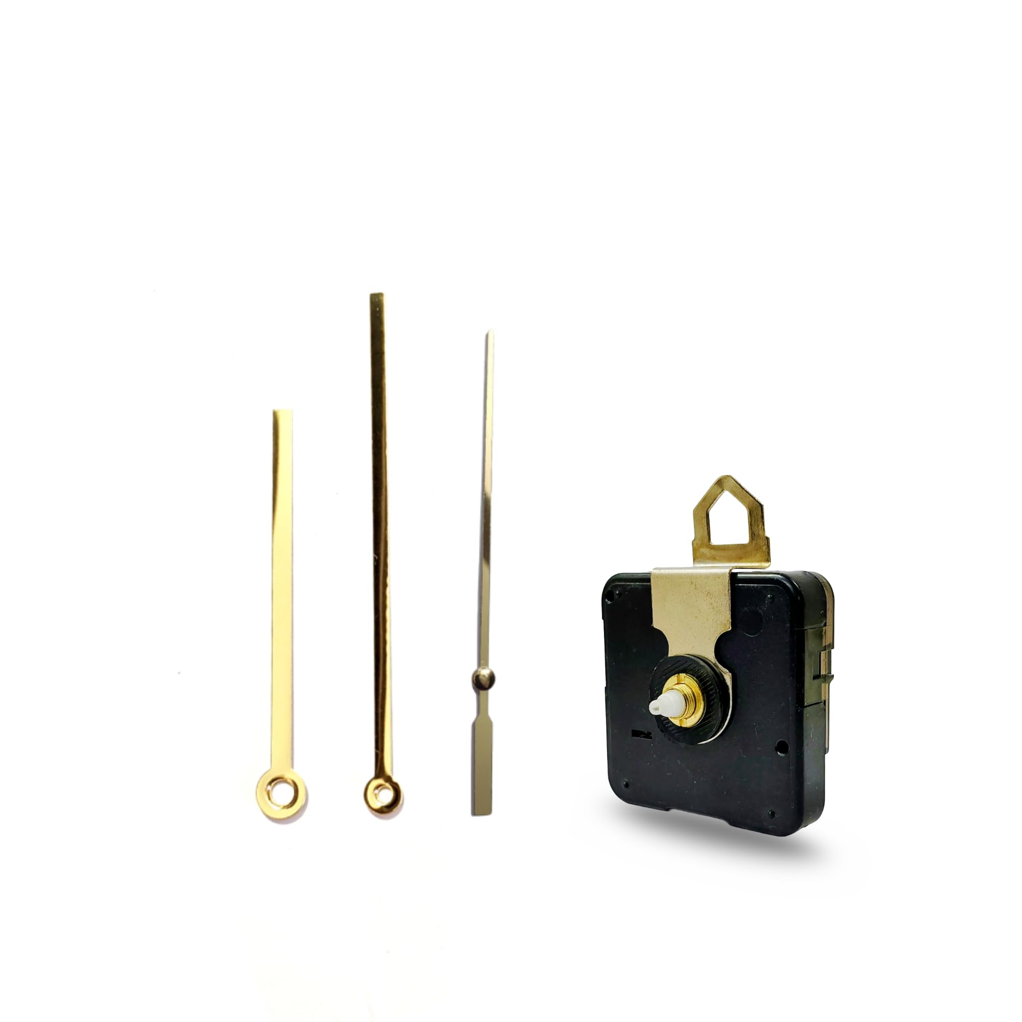 Epoxy Fusion Sonam Mfg Wall Clocks Silent Movement, Battery Operated Clock Movement and Needles, Quartz Wall Clock Movement Replacement Clock Machine with Hands (Gold State Pati)