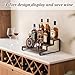 Mkono Small Liquor Bottle Display Shelf 3 Tier Coffee Bar Accessories Rustic Syrup Stand Wine Racks Countertop for Whiskey Tabletop Kitchen,13 Inch