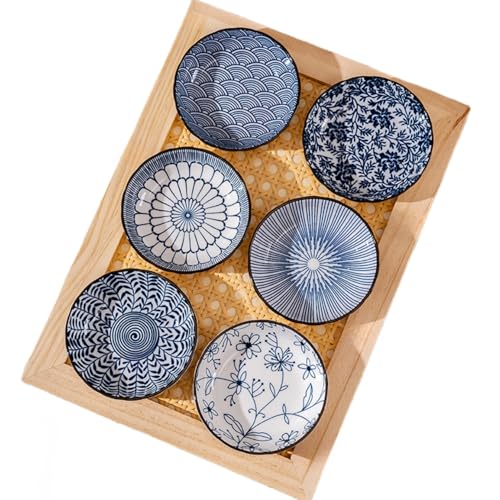 La Mejor Recopilación de Cuencos y platos para aperitivos y salsas - 5 favoritos. 49 Yaocoral - Juego de 6 platos de cerámica pequeños de 3 onzas, platos de salsa de soja japonesa, lindos mini cuencos para sushi, inmersión, salsa de tomate, condimentos,...