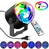 ♬✨♬. Fácil de usar y control remoto: solo conéctelo y juegue. simplemente puede ponerlo en la mesa / piso para disfrutar del fantástico patrón de iluminación que atraviesa su pared y techo. Con el control remoto, puede dejarle acostarse o sentarse dentro de los 5 metros para cambiar fácilmente entre los colores de velocidad de rotación y el modo de luz, lo cual es conveniente y seguro. Nota: El control remoto está aislado por un pedazo de plástico delgado, sáquelo antes de usarlo.