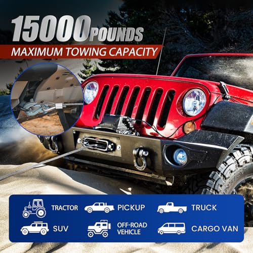 Cabrestante hidráulico 15000LBS para camión y remolque miniatura 7