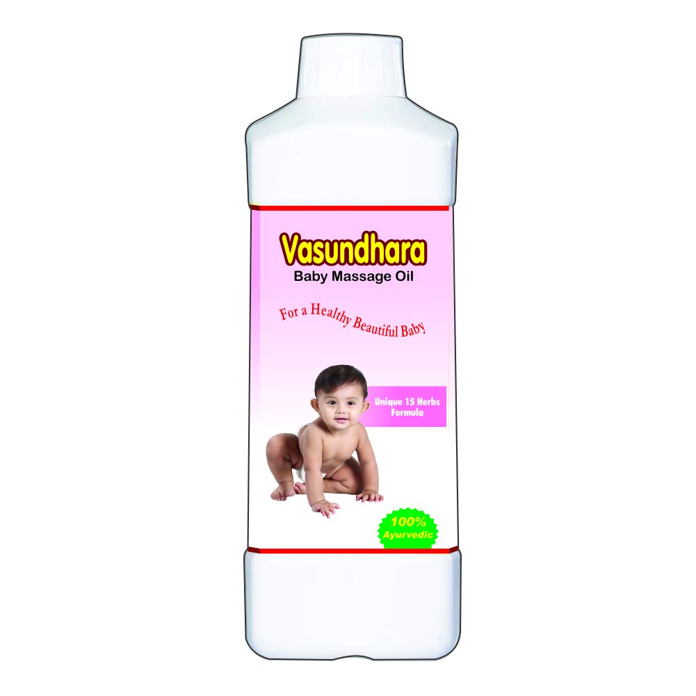Pitambari Vasundhara Baby Massage Oil || Ayurvedic Nourishment Oil with Vitamin E (1000ml Bottle)-image-37