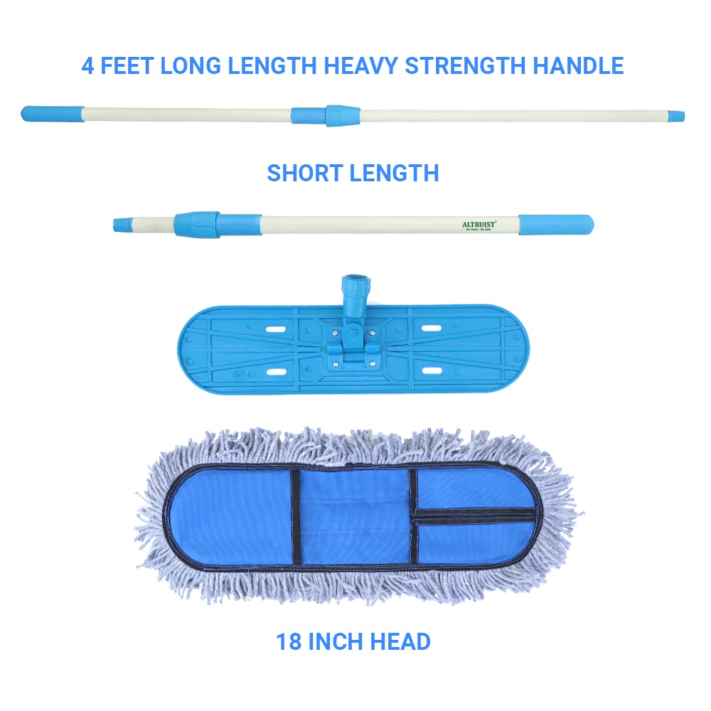 ALTRUIST Wet and Dry Mop | 18 inch | 360° Rotatable | Easily Reusable Cotton Refill 1