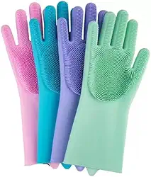 Luva de limpeza em Silicone Multiuso - Louças, Pets, Carro (Sortida)
