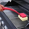 Grill Brush for Outdoor Grill, Bristle Free Steam Grill Brush with Scraper, BBQ Grilling Accessories BBQ Brush Non Metal Bristles, Grilling Accessories Fit Most Grills, Gifts for Men Dad Husband