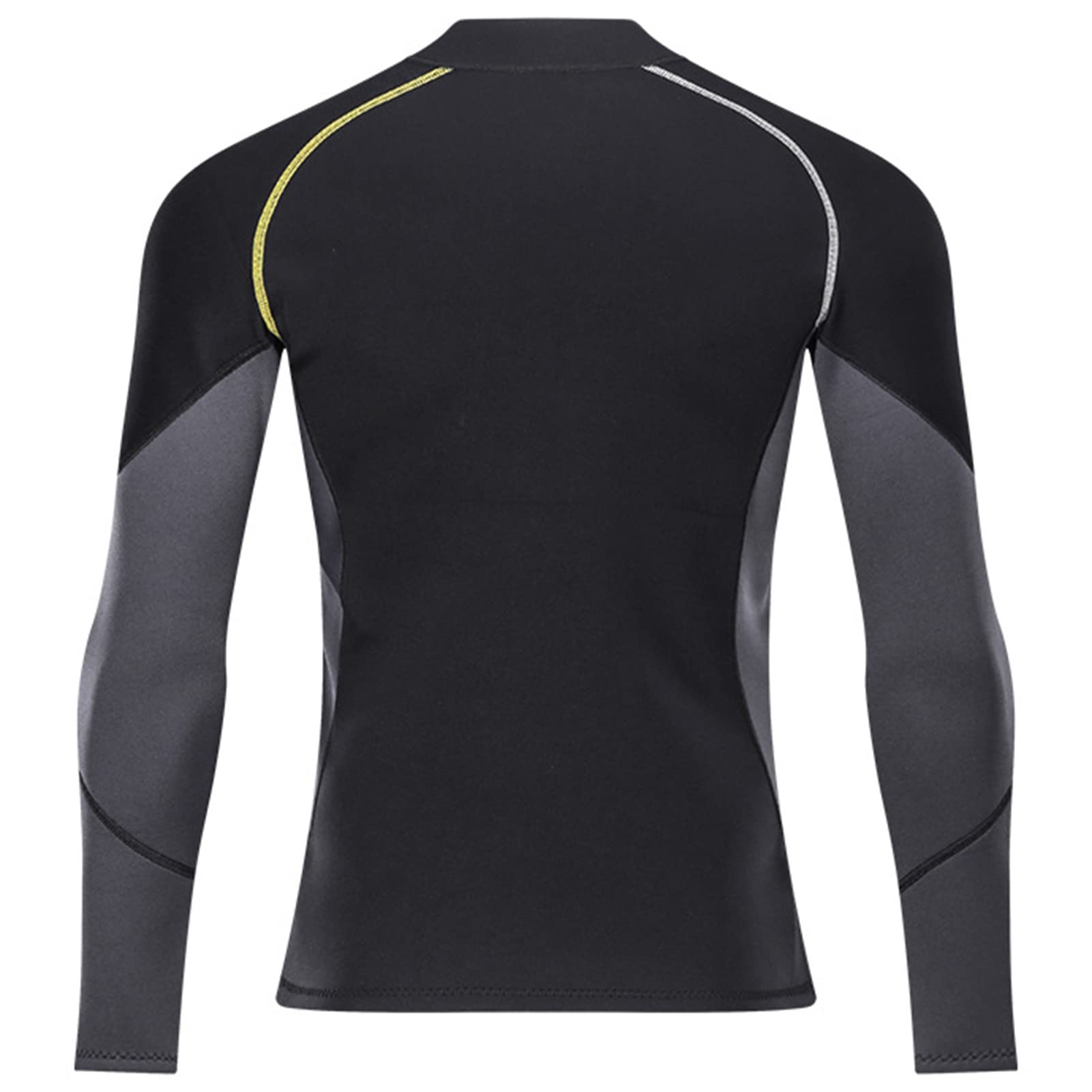 Hombres Trajes De 1.5mm Neopreno Top, con Cremallera Frontal, Manga Larga,Traje De Buceo De Manga Larga Traje De Buceo para Natación, Esnórquel