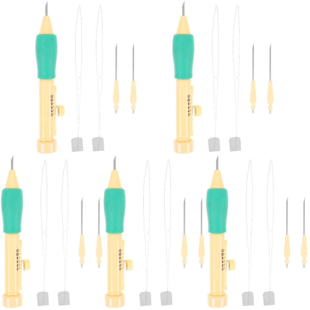 Artibetter 5 Sätze Stichset für Anfänger Punch Needle Sticknadeln für DIY Stickerei Leichtes und Langlebiges Werkzeug für Kleidung Kissenbezüge und Mehr