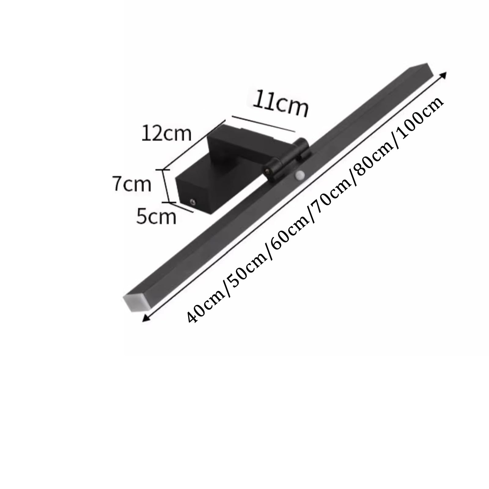 LED Spiegellampe Bad mit Bewegungsmelder Spiegelleuchte 180° Schwenkbar Wandleuchten Badezimmerschrank Lampe Wasserdicht Modern Aluminium Keller Küche Badschrank (Weißes Neutrales Licht,100cm)