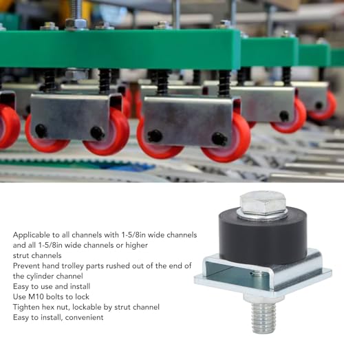 2Pcs Trolley Roller Wheels Stainless Steel Strut Channel Roller Wheels Limit Assembly Positioning for 1?5/8in Width Strut Channel Beam Supplies